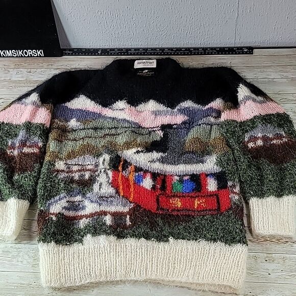 Vintage Nordstrom Selina Knitwear Handknit Mohair Sweater Medium Cottagecore Med - Picture 1 of 14